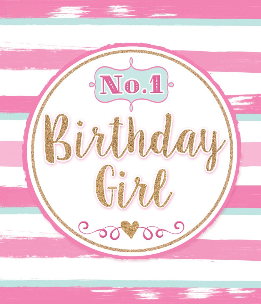 Girl Juvenile Birthday Card - No. 1 Birthday Girl