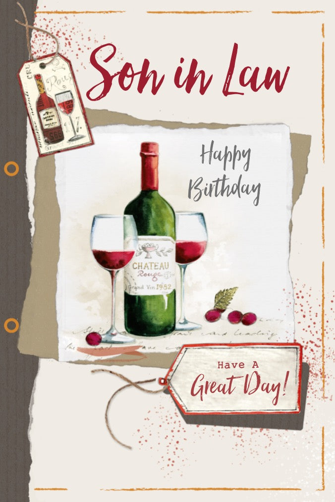 Son in law Birthday Card - Sweet As A Chateau