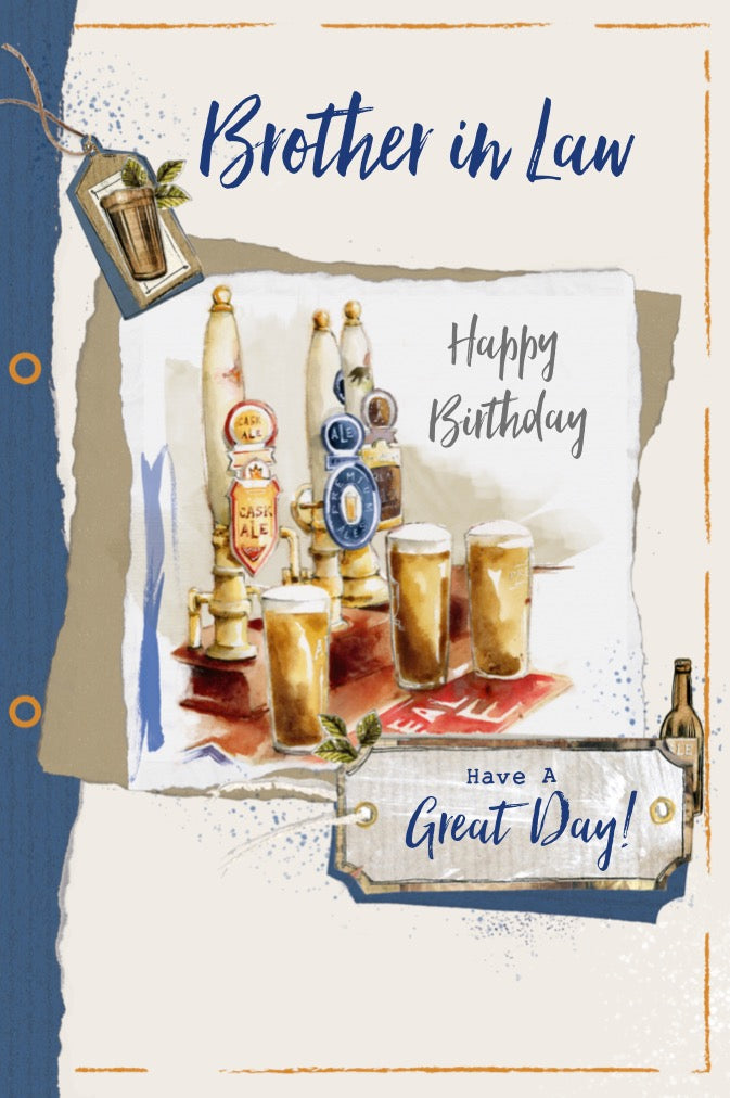 Brother In Law Birthday Card - Beers To The Ready
