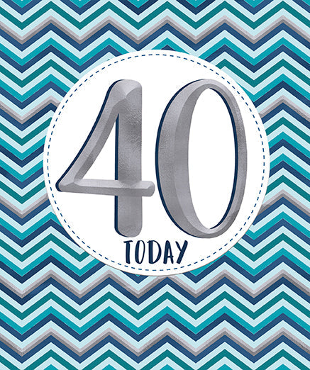 40th Birthday Card - Symmetrical Bold 40
