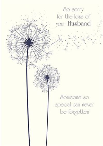 Husband Sympathy Card - Agapanthus Someone That Is Loved So Much