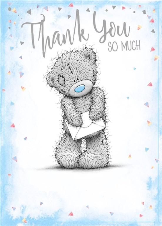 Thank You Card -Tatty Ted With A Card