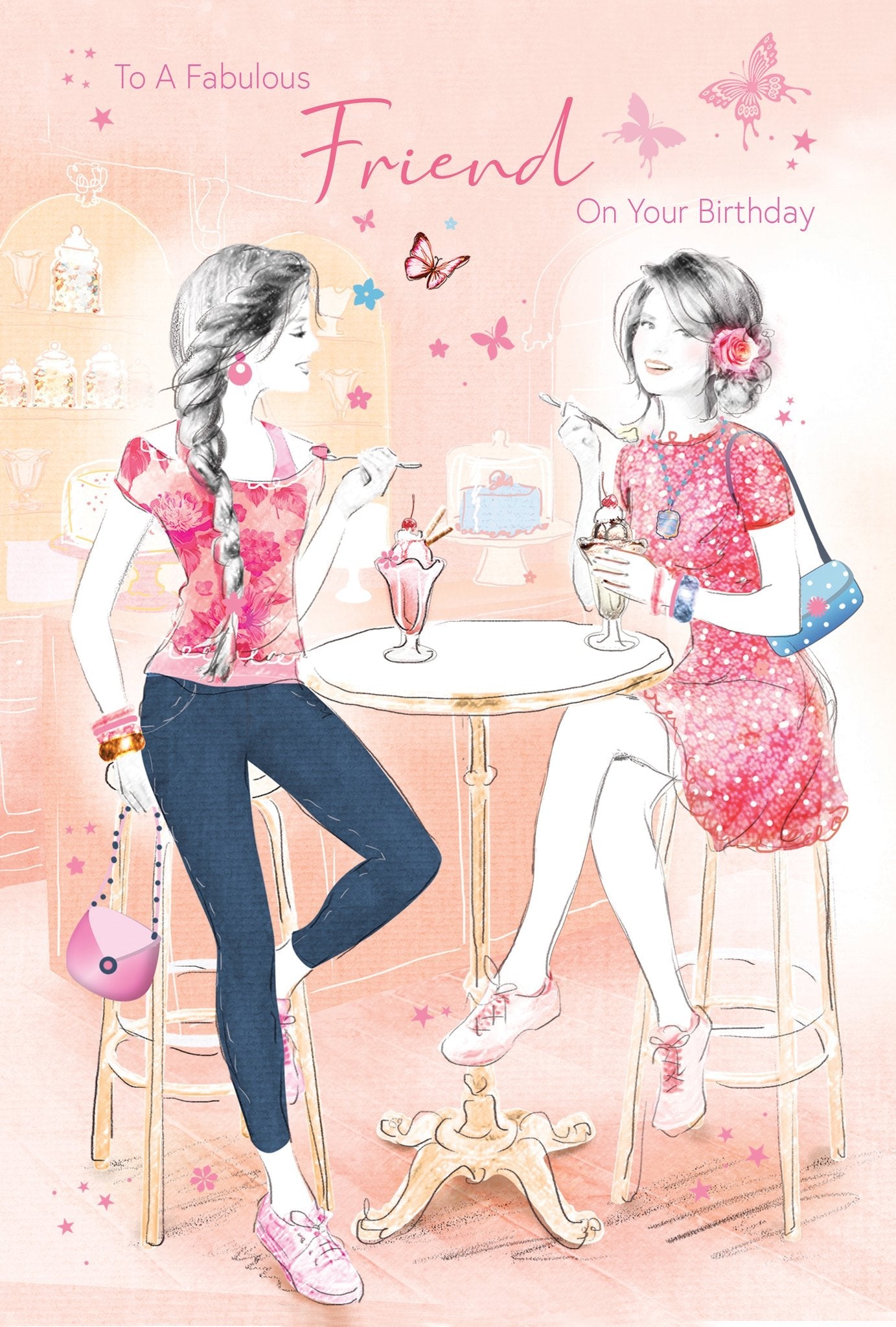 Friend Birthday Card - Friendship and Ice Cream