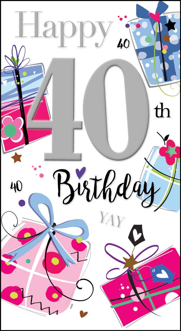 40th Birthday Card - Quirky Presents