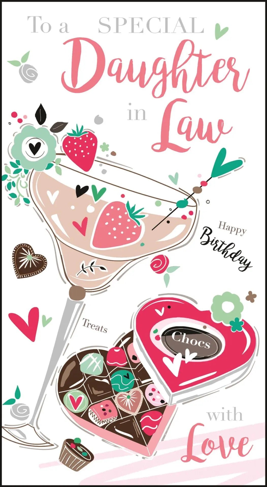 Daughter-in-Law Birthday Card - Cocktails And Chocolates