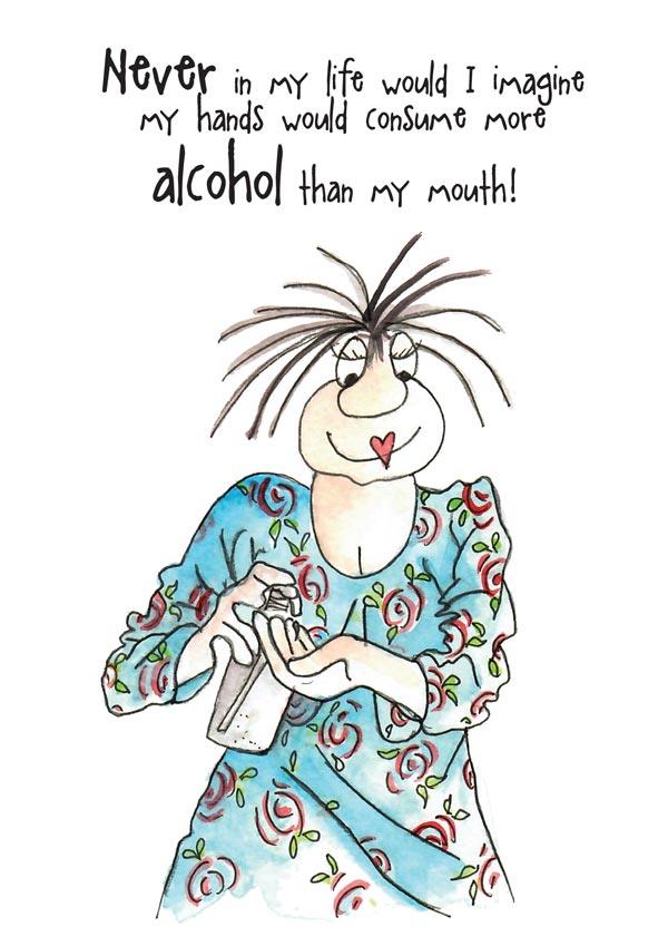 Humorous Blank Card - Hand Sanitiser