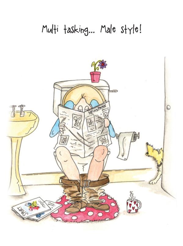 Humorous Blank Card - Multi-Tasking
