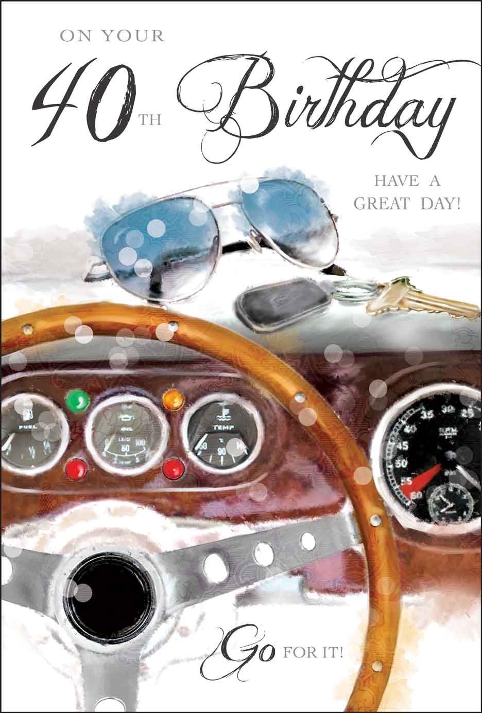 40th Birthday Card - A Vintage Drive