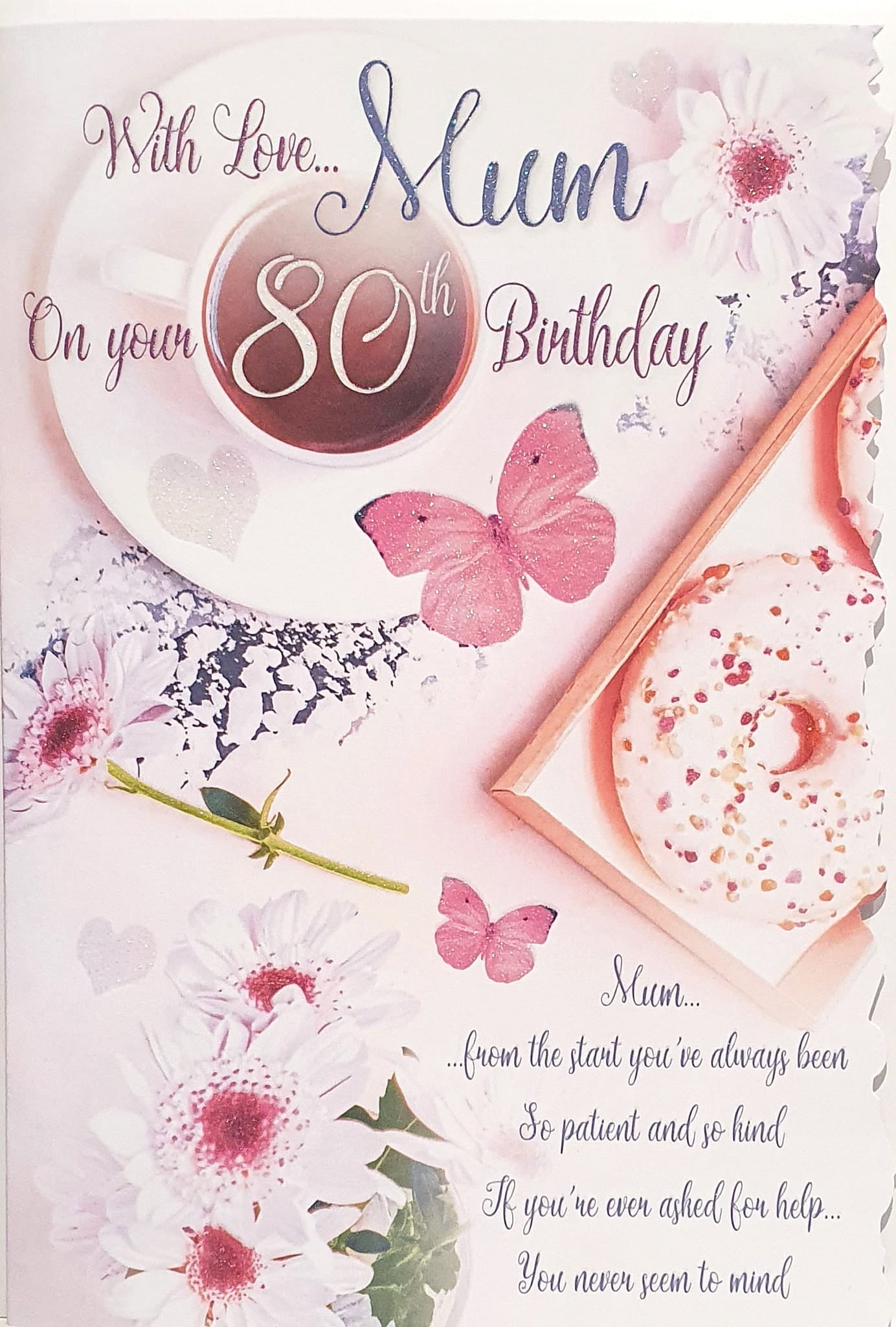 80th Mum Birthday Card - Tea Time Celebrations