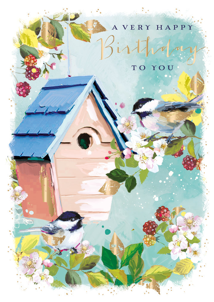 Birthday Card - Spring Birds