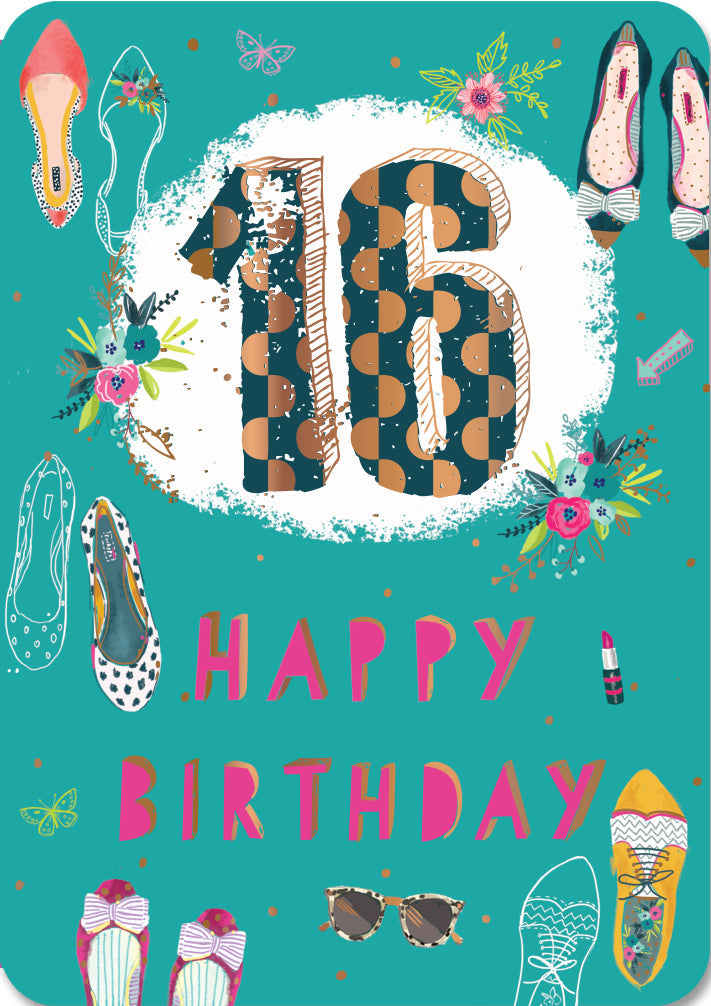 16th Birthday Card - All Things Heels