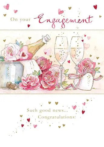 Engagement Card - Bubbly Love - Cheers to Your News of Joyful Engagement