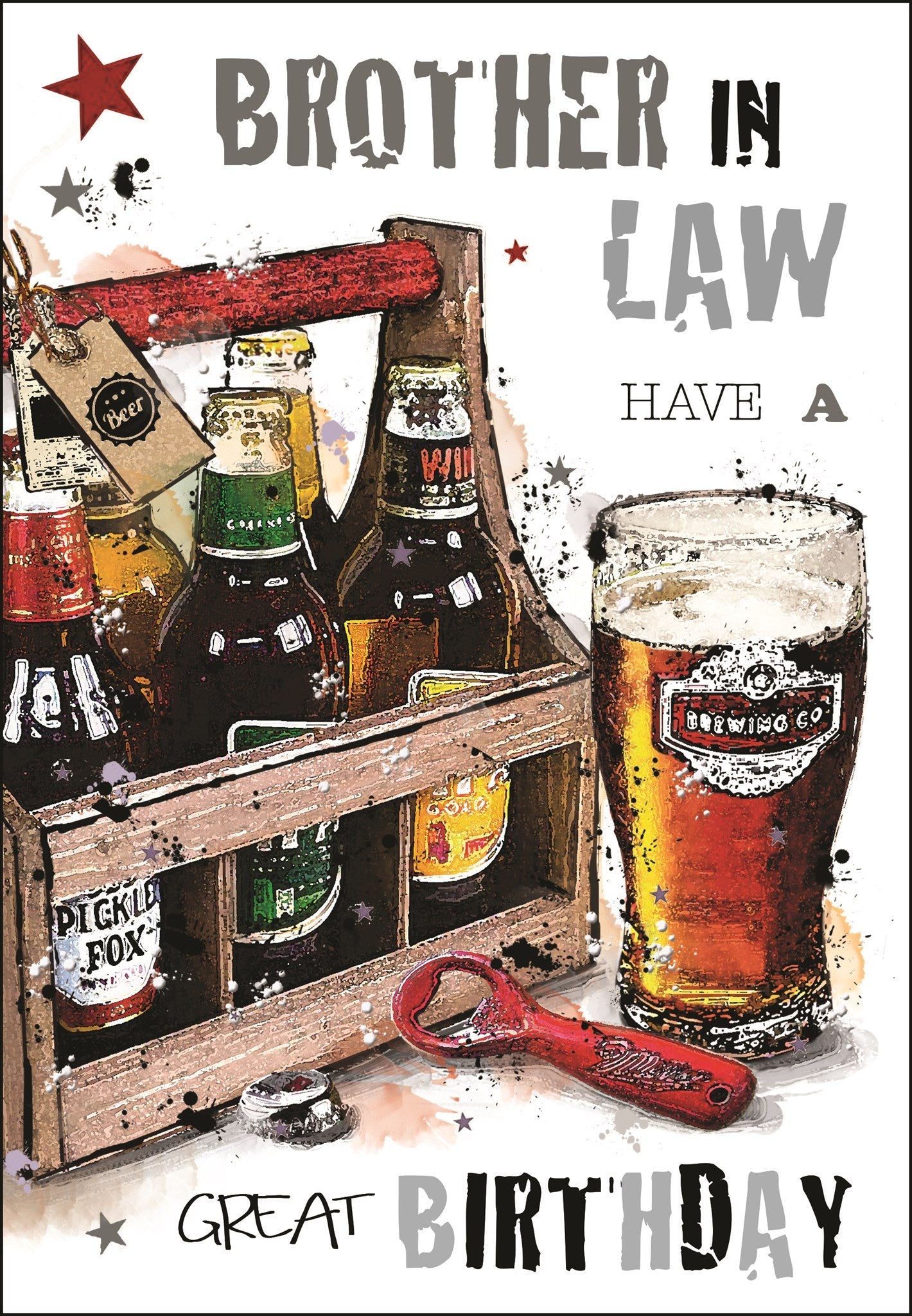 Brother in Law Birthday Card - A Choice Of Beers