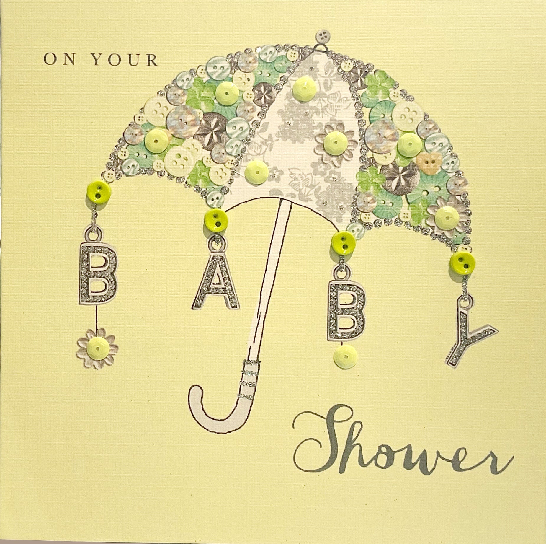 Handmade Baby Shower Card - Canopy Of Heaven