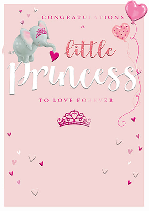 New Baby Girl Card - Little Princess