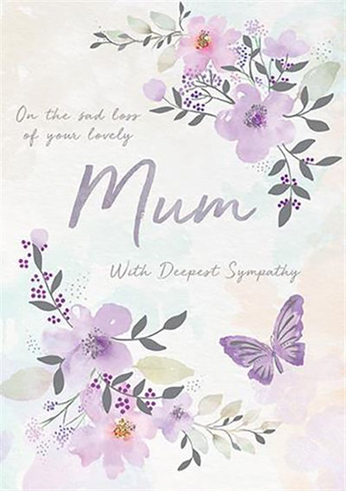 Mum Sympathy Card - Forget Me Nots The Flower Of Remembrance