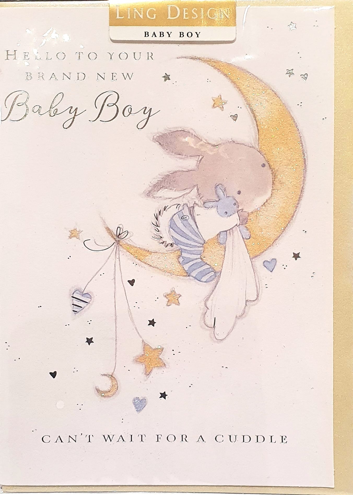 New Baby Boy Card - Heavenly Blessings