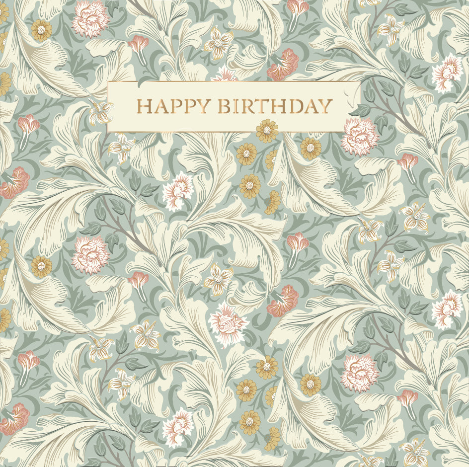 Birthday Card Blank - Flowers - Morris & Co 