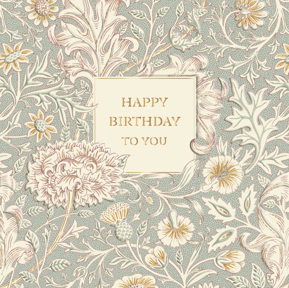 Birthday Card Blank - Floral Designs - Morris & Co 