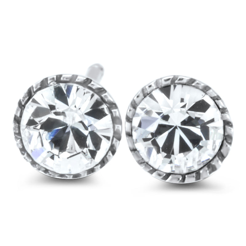 Clear Crystal Stud Earrings Created with Swarovski Elements 