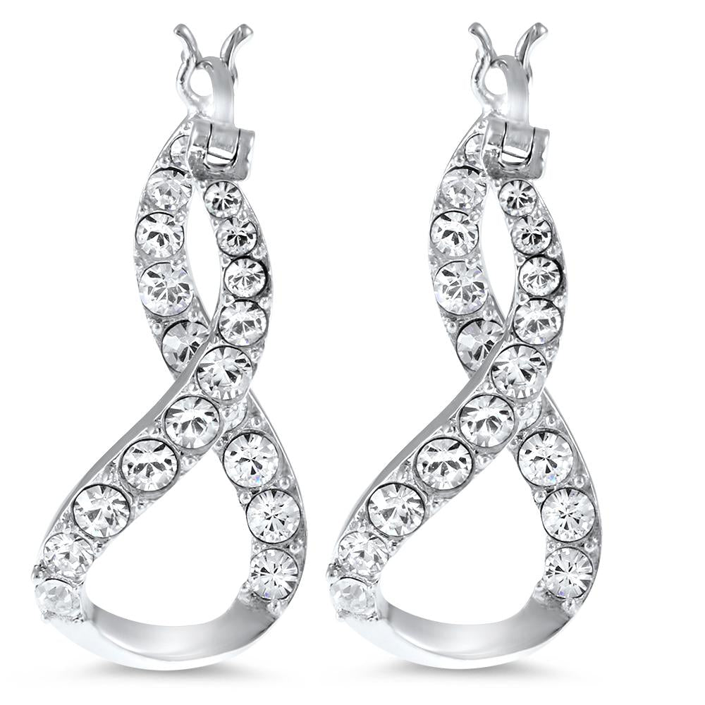 Infinity Earrings Created with Swarovski Elements