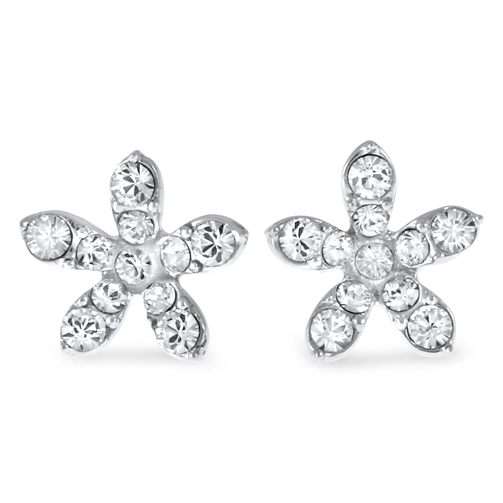 Flower Stud Earrings Created with Swarovski Elements 