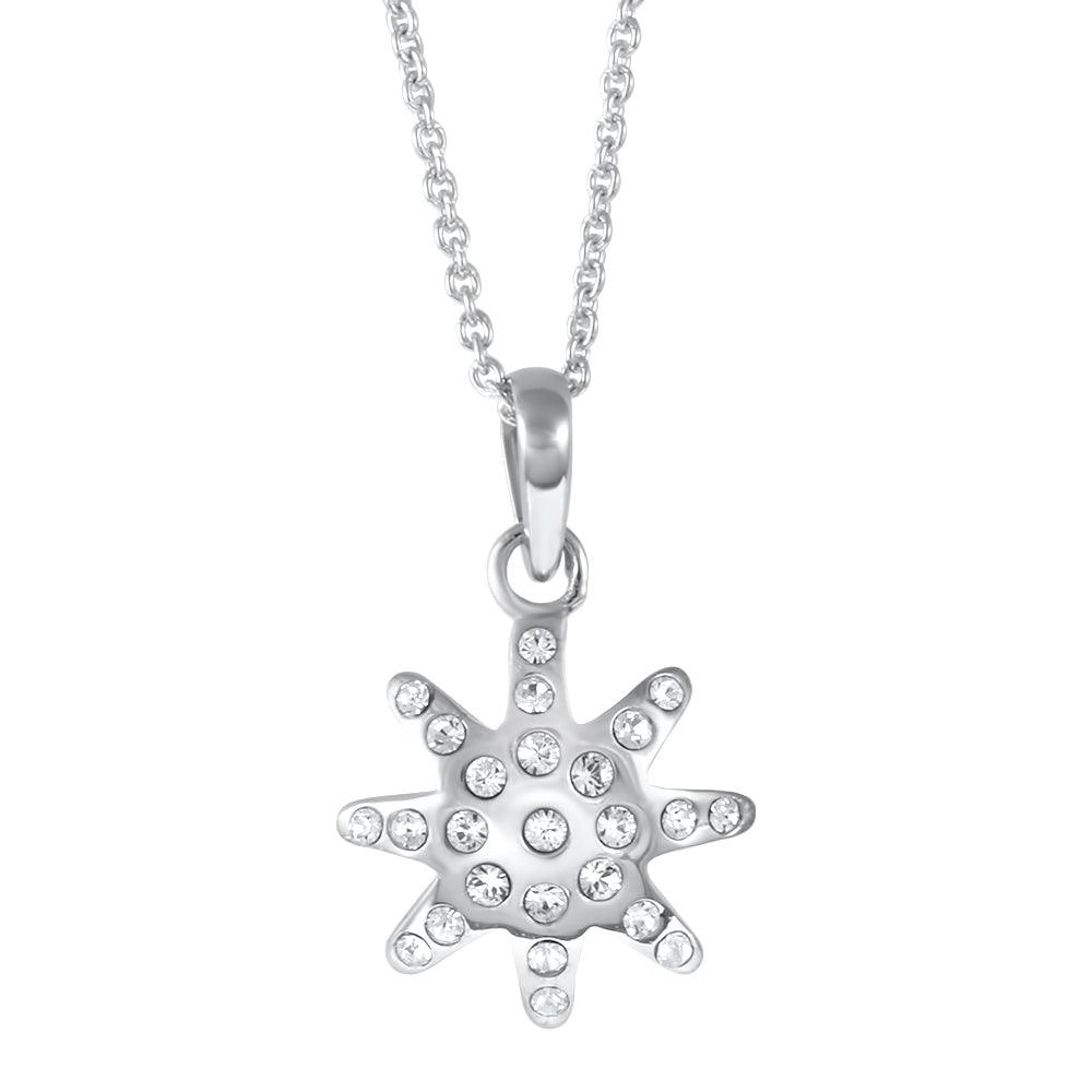 Cosmic B Pendant and Chain Created with Swarovski Elements 
