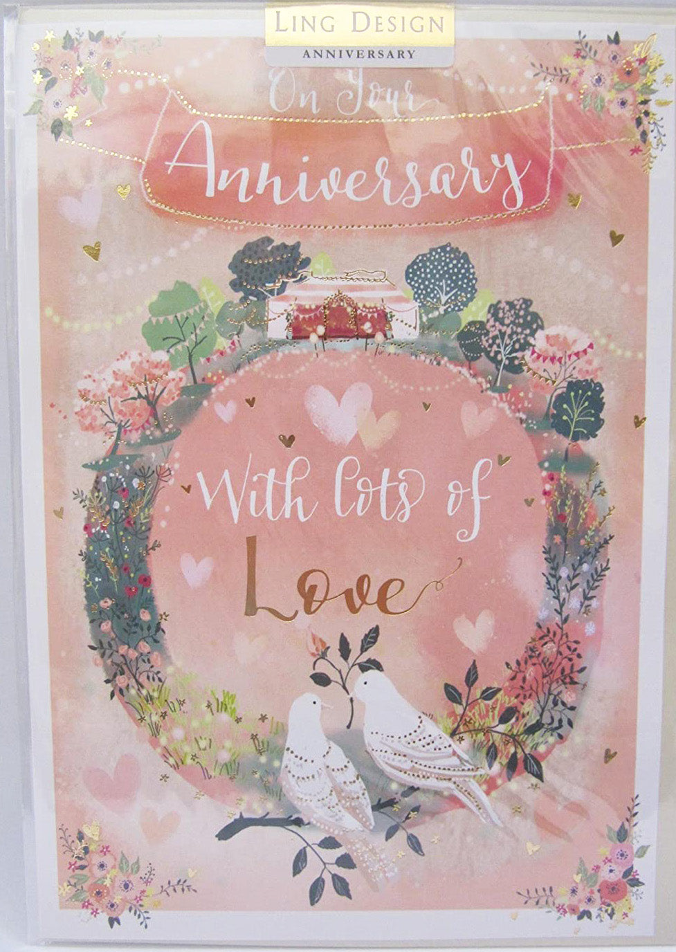 General Anniversary Card - The White Doves Of Love