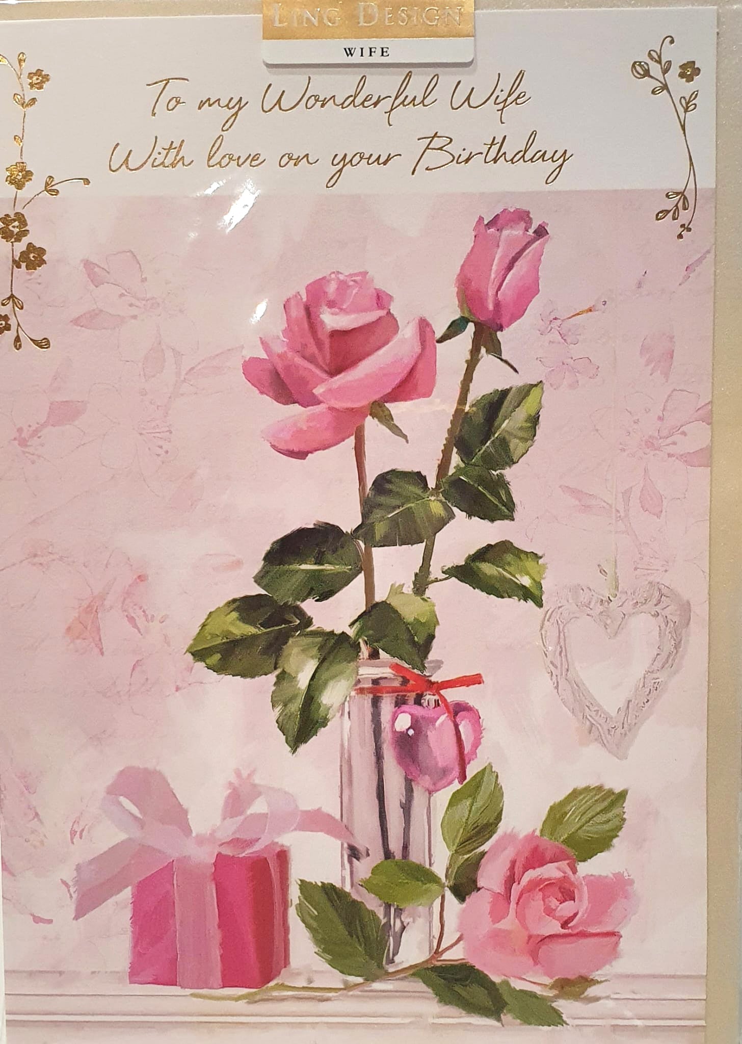 Wife Birthday Card - Roses Of Love