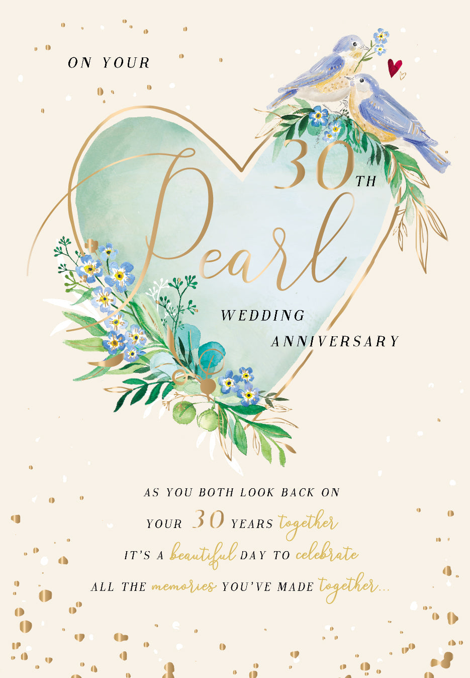 30th Wedding Anniversary Card - Love And Devotion