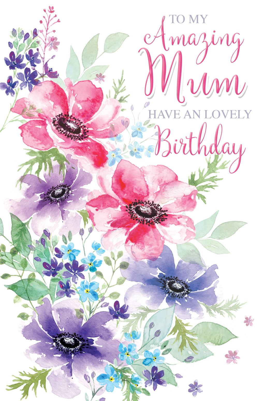 Mum Birthday Card - Colourful Floral Delight