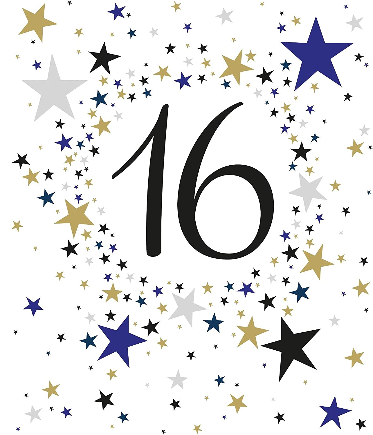 16th Birthday Card - Sixteen And A Star