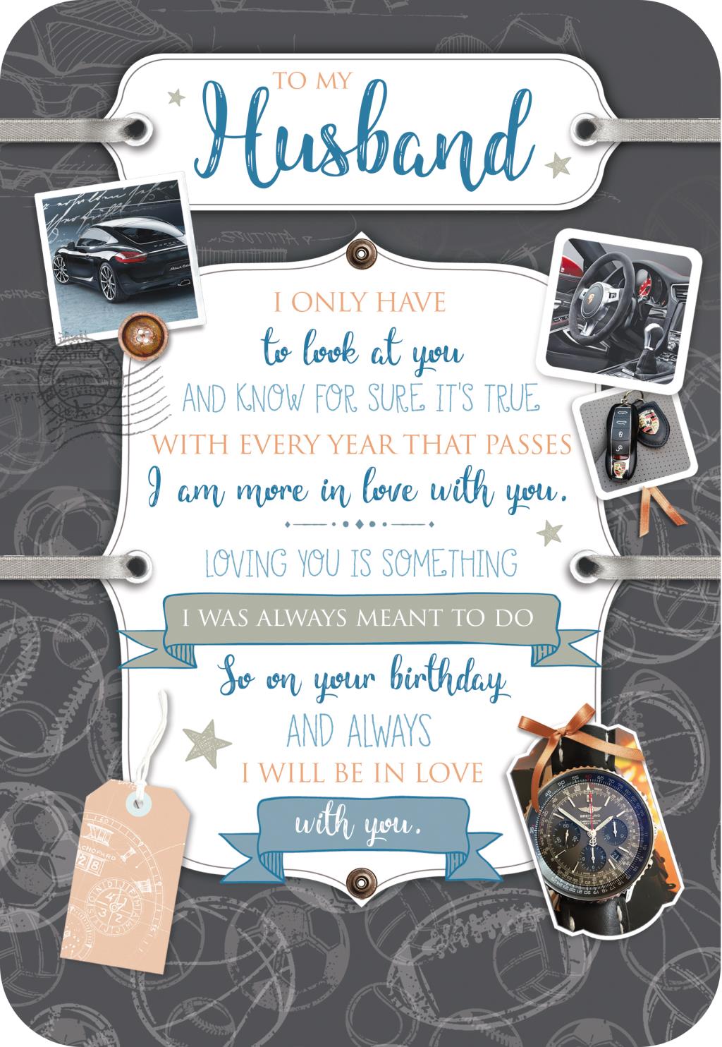 Husband Birthday Card - Love Of A Porche