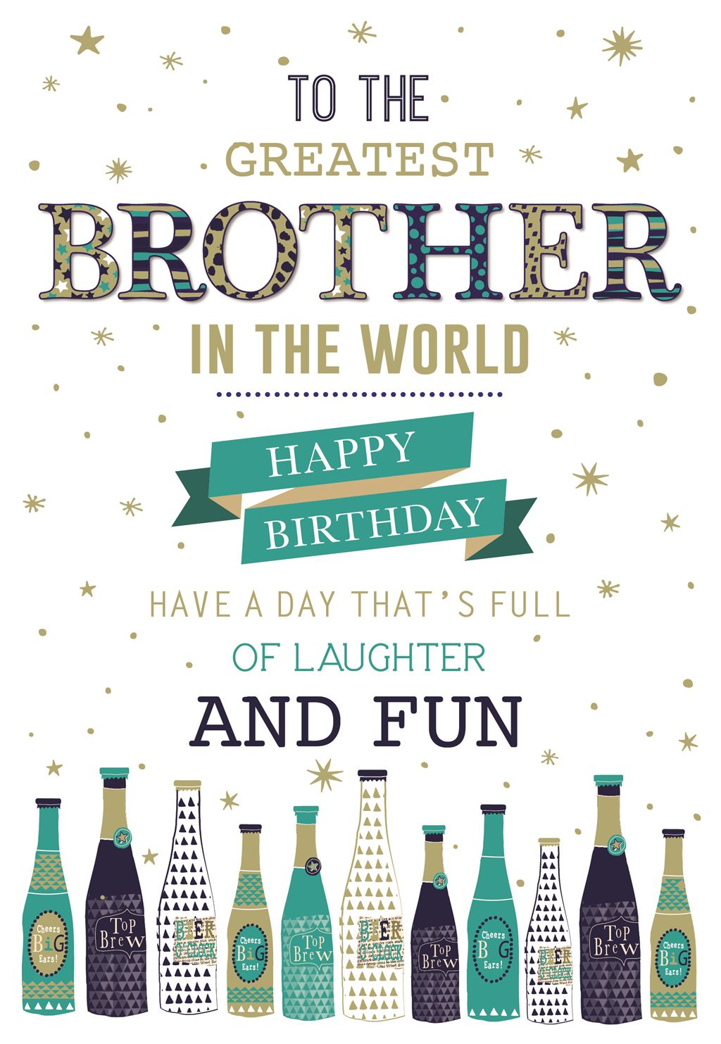 Brother Birthday Card - Top Brew and Laughter