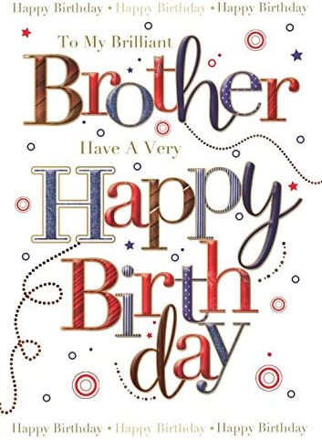 Brother Birthday Card - Highlighted Birthday wishes