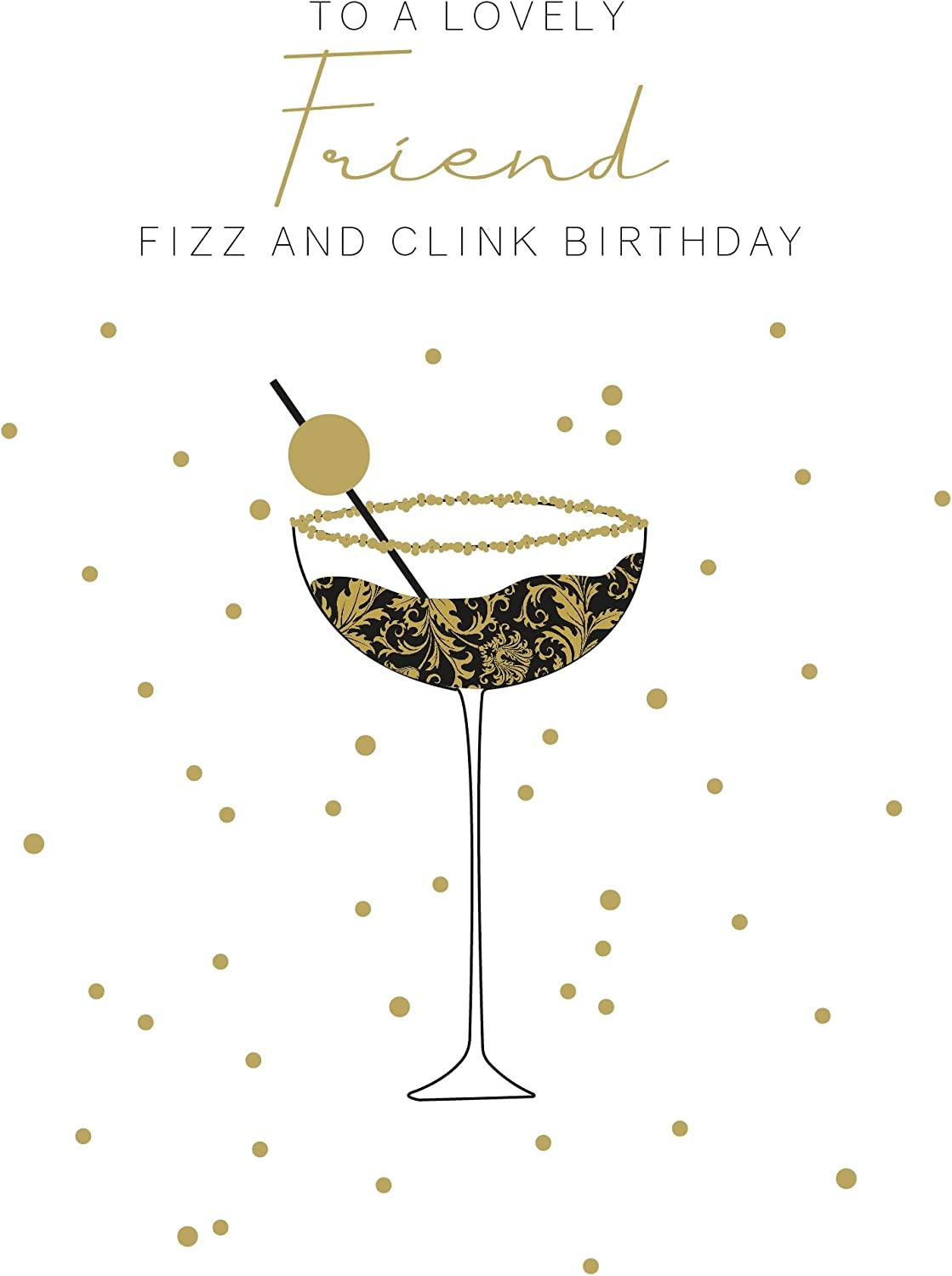 Friend Birthday Card - Cocktail Champagne