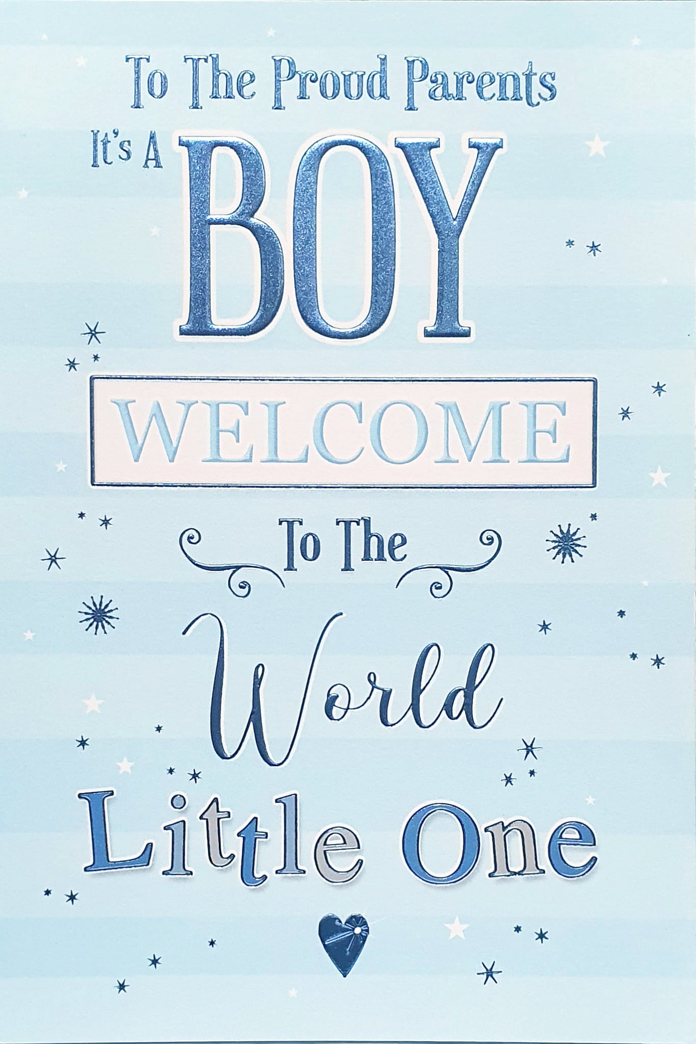 New Baby Boy  Card - A World Of Happiness
