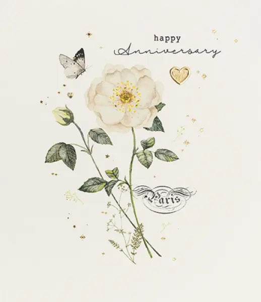 Anniversary Card - The Love Heart And Roses