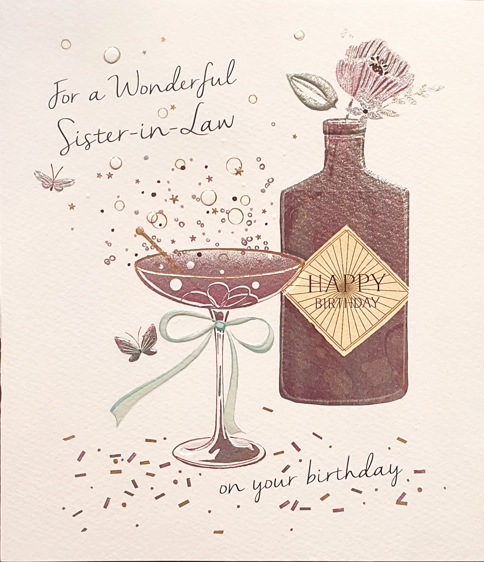Sister-in-Law Birthday Card - A Birthday Cocktail