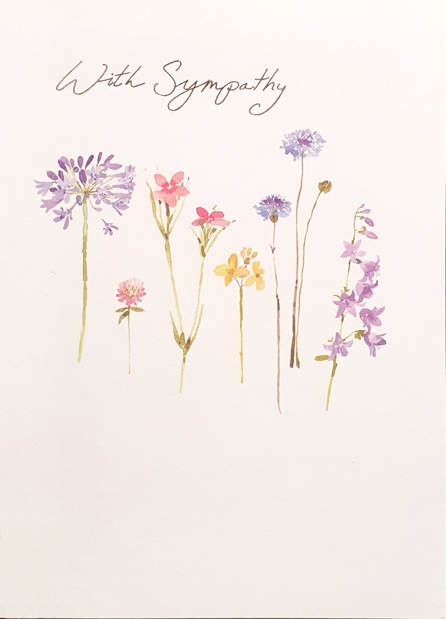 Sympathy Card - Lilly Of The Nile And Orchids