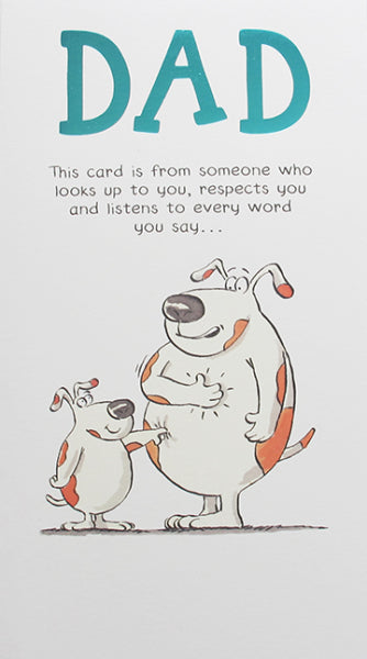 Humour Dad Birthday Card - Respect To Dad