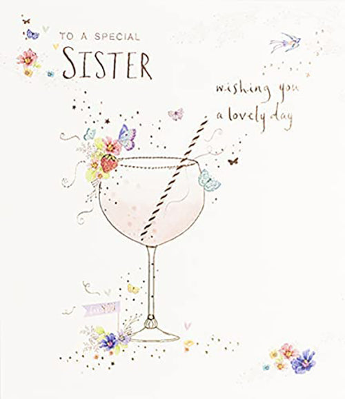 Sister Birthday Card - The Celebratory Cocktail