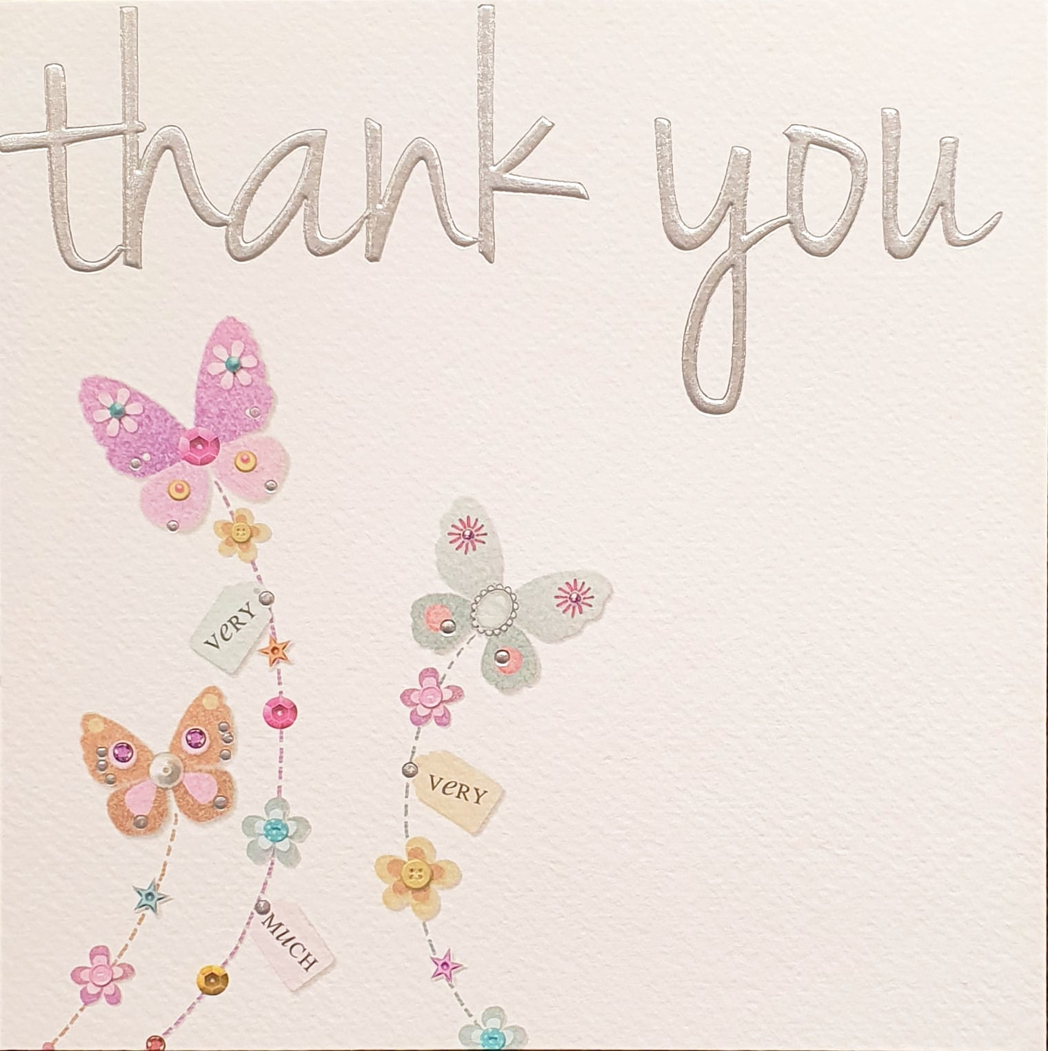 Thank You Card -The Fluttering Butterflies