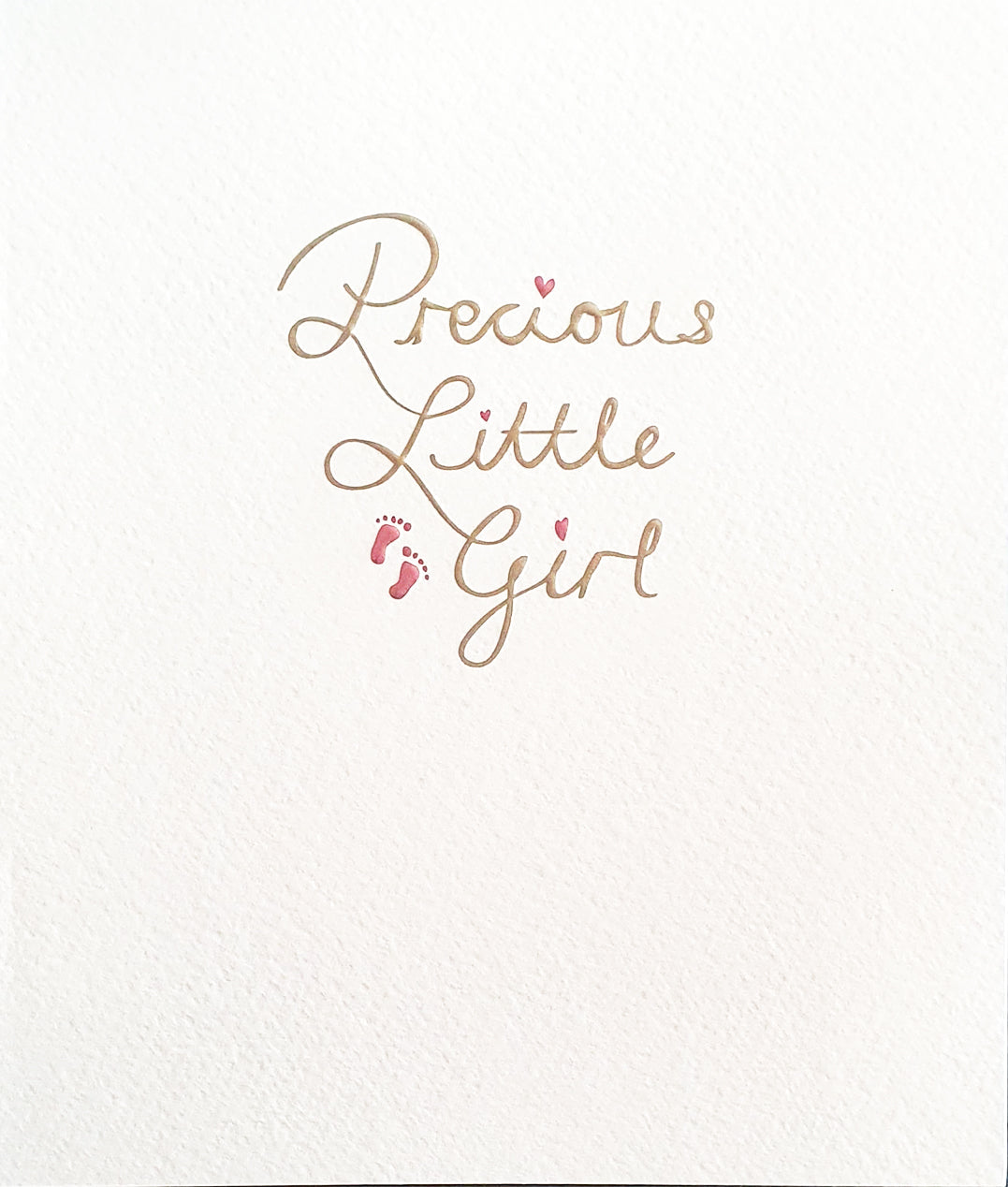 New Baby Girl Card - Pink Baby Feet
