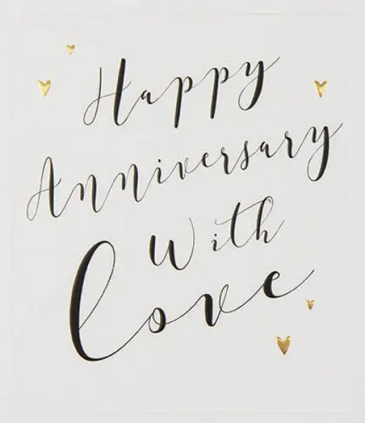 Anniversary Card - Hearts Of Gold