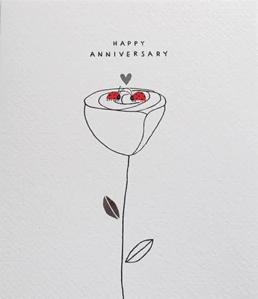 Anniversary Card - Lady Bird Rose Of Love