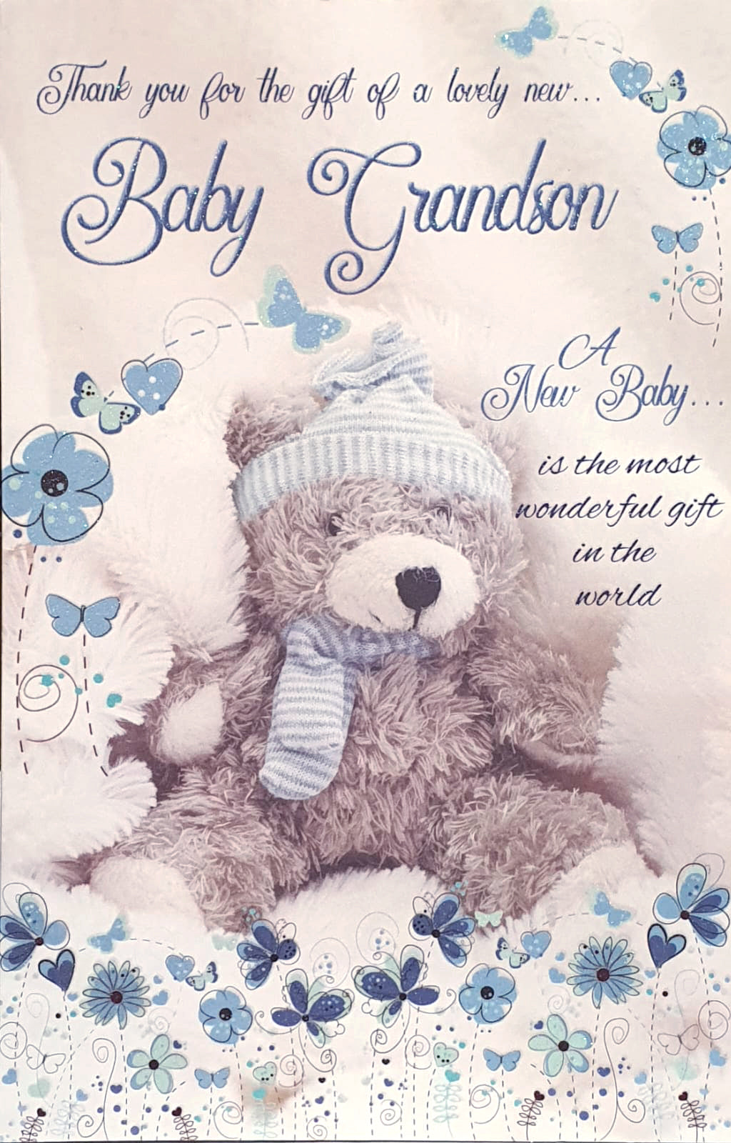 Birth of Our Granddaughter to the Parents Card - A Proud Bear 