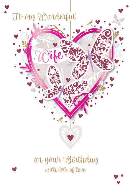 Wife Birthday Card - Embellishments Of Love