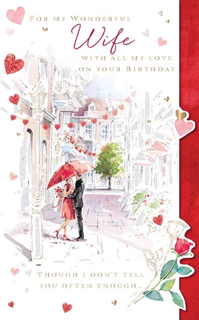 Wife Birthday Card - The Umbrella Of  Love