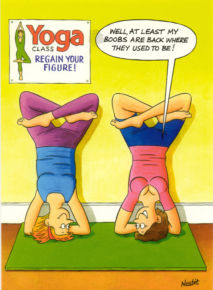 Humourous Birthday Card - Yoga Class